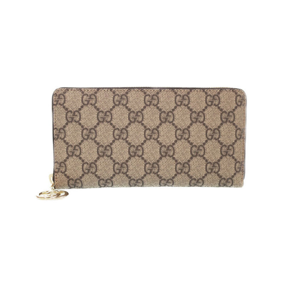 Gucci GG Supreme Zip Around Wallet Round Zipper Long